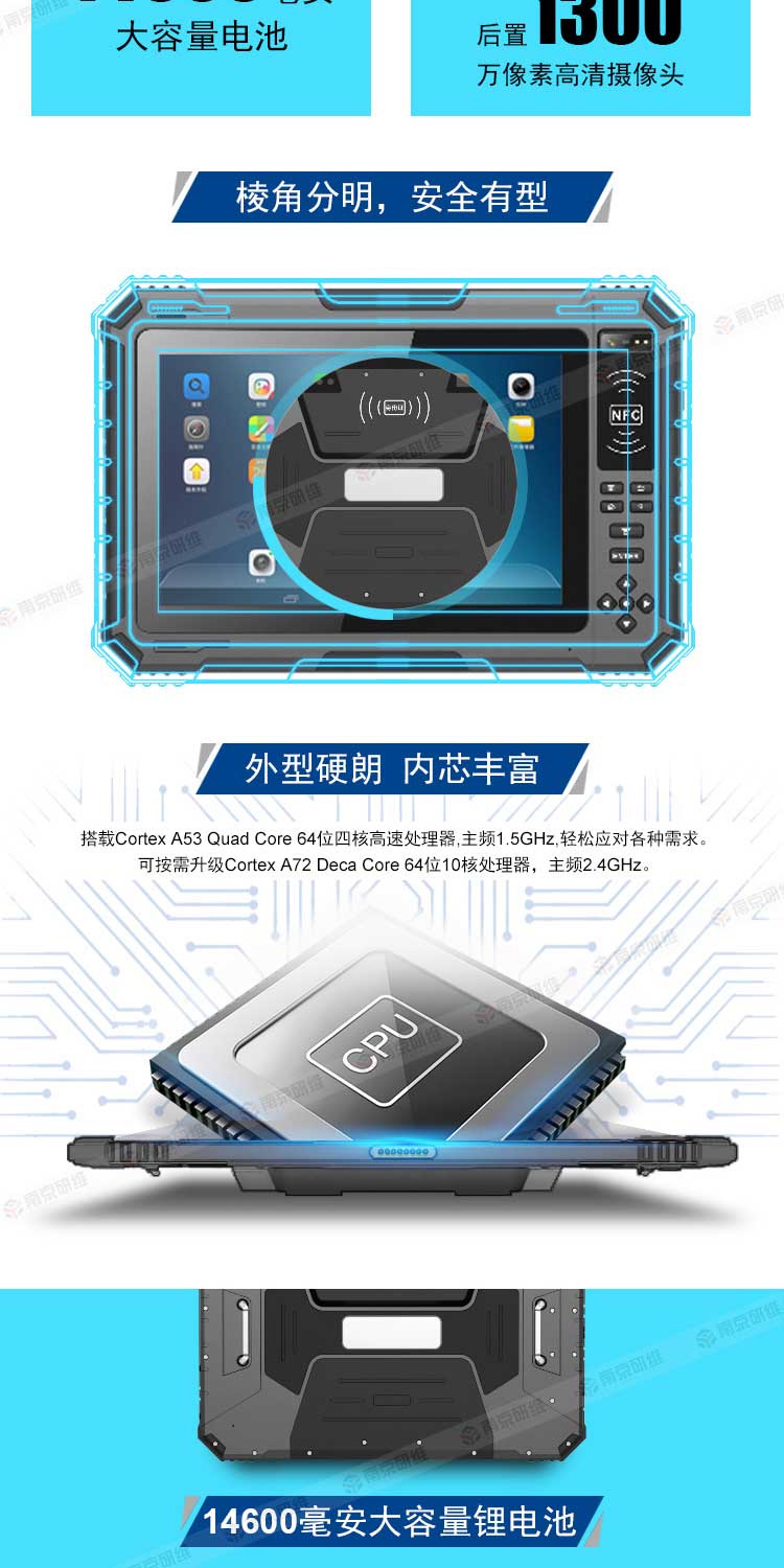 1200流明高清/1200X1920高清分辨率10寸三防加固工業平板電腦手持終端